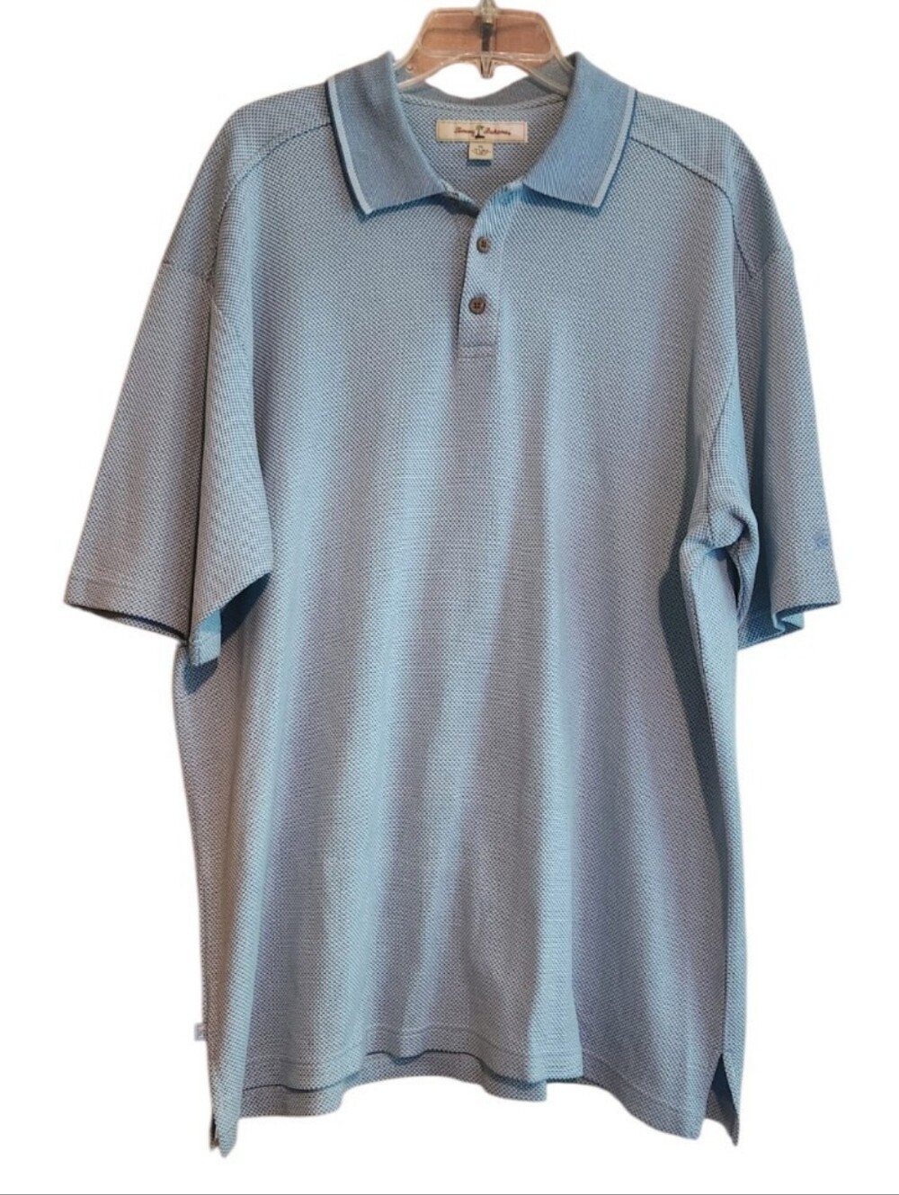 Tommy Bahama Light Blue Polo Textured Shirt